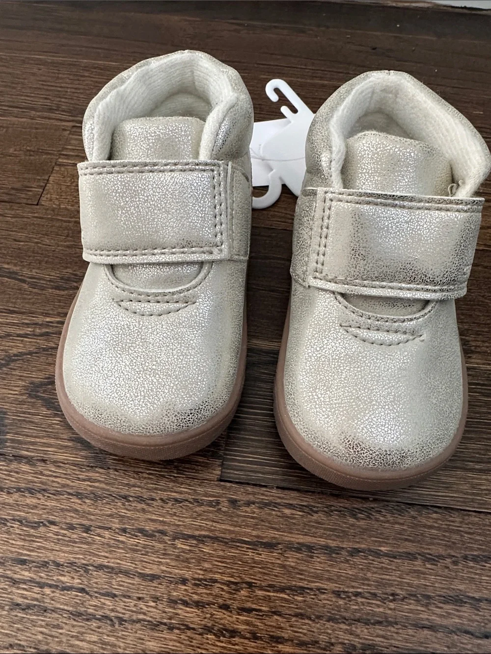 Carter's Girls' Metallic Cream High-Top Sneakers/boot